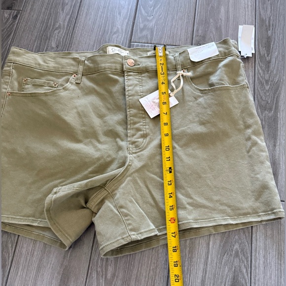 Jessica Simpson|Olive pastel denim shorts,infinite high waist short, NWT•••22W - Picture 15 of 15
